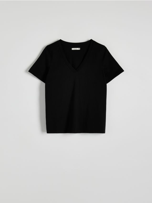 Regular fit V neck T-shirt - RESERVED