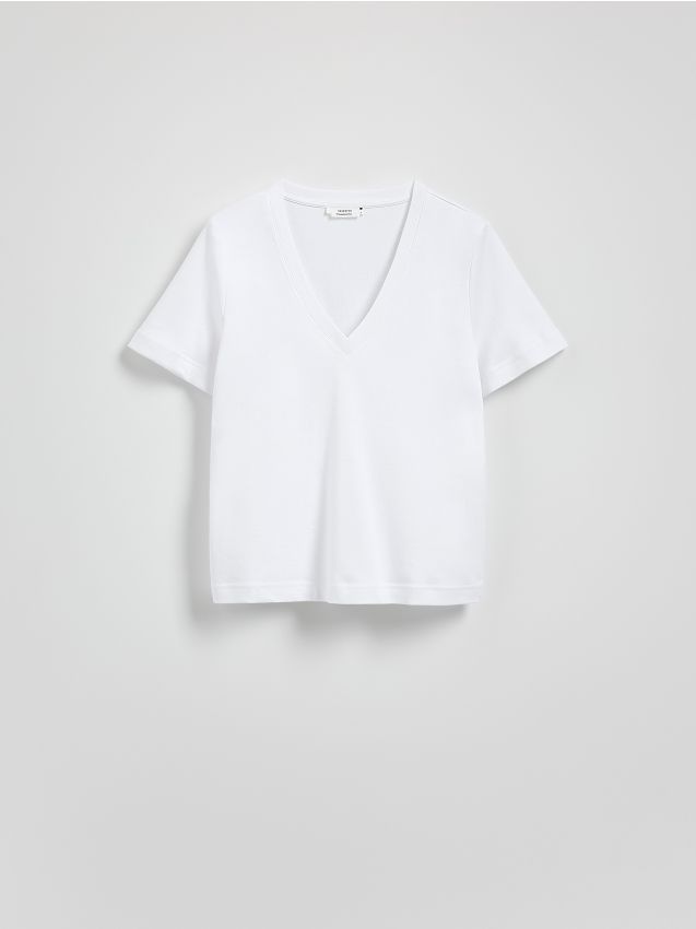 Mercerised organic cotton T-shirt - RESERVED