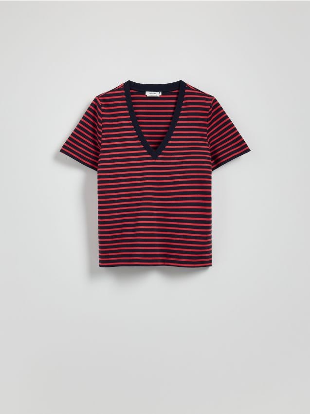 T-Shirt aus merzerisierter Baumwolle - RESERVED