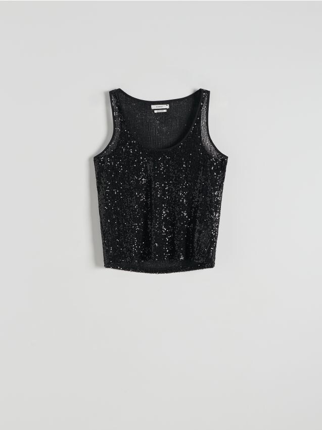 Reserved - top cu paiete - negru
