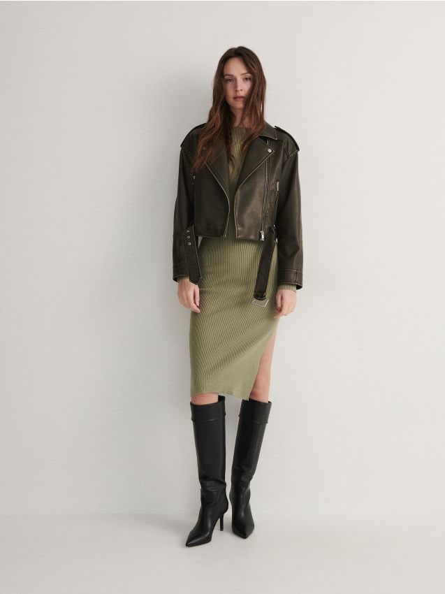 Fitted rib knit dress - RESERVED