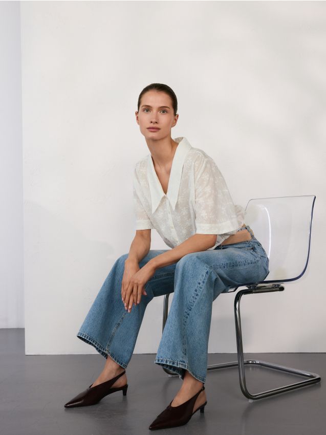 Camicia con motivo ricamato - RESERVED