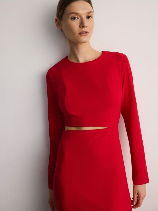 Mini dress with cut out detail - RESERVED