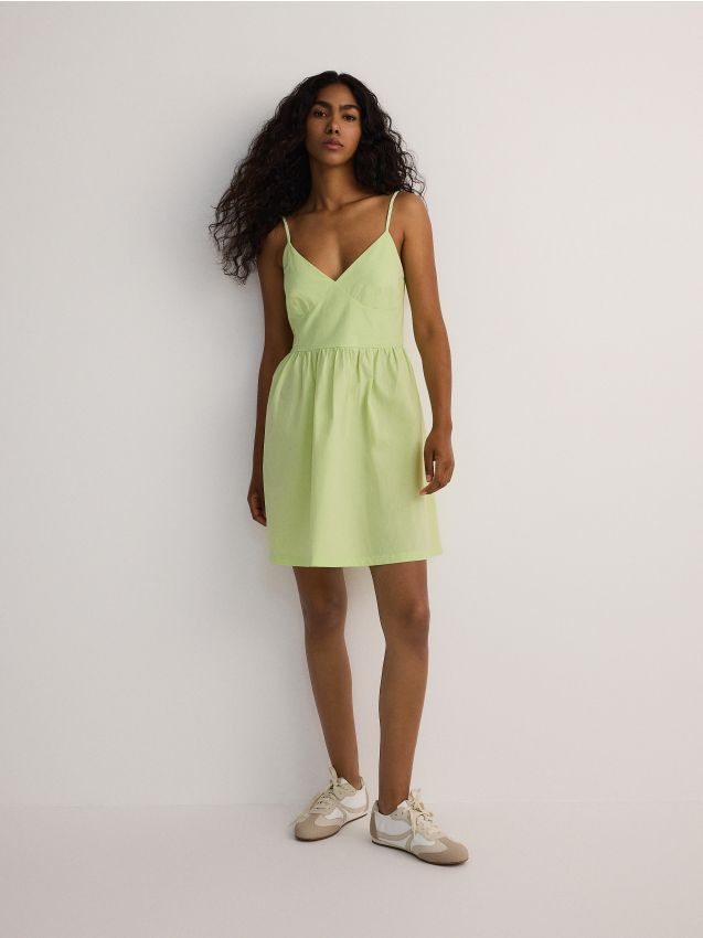 Reserved - rochie mini - verde-pal