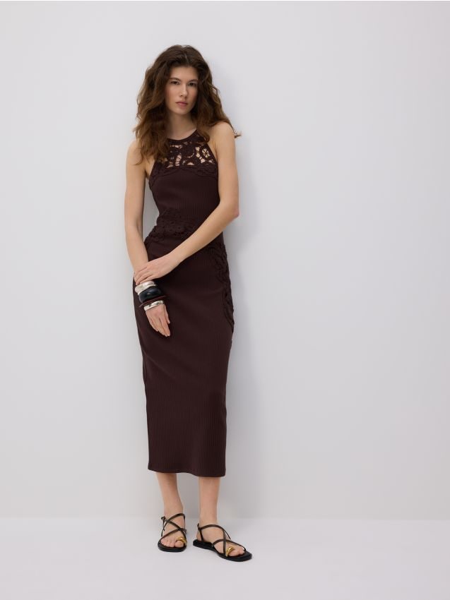 Vestido maxi em algodão - RESERVED