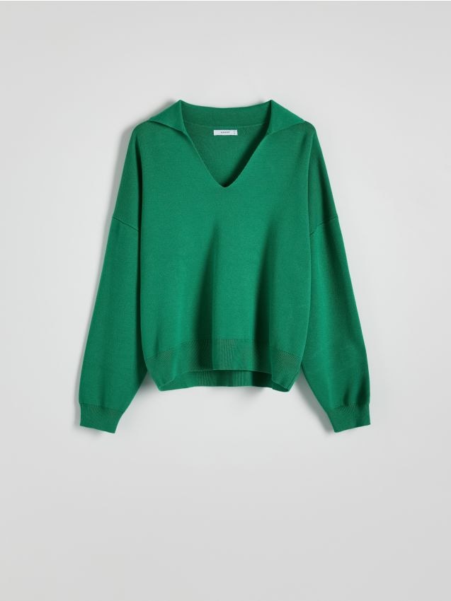 Reserved - Pulover oversized - verde