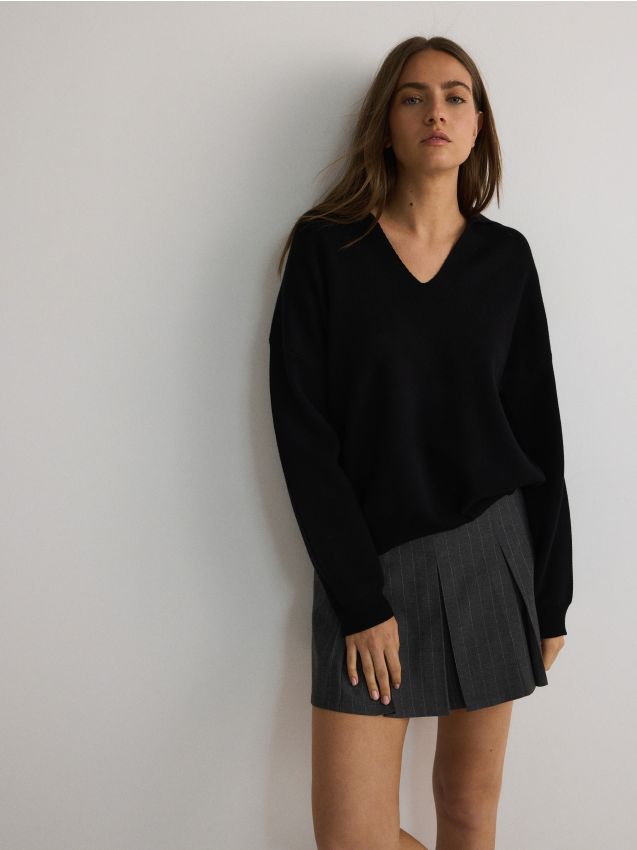 Reserved - Pulover oversized - negru